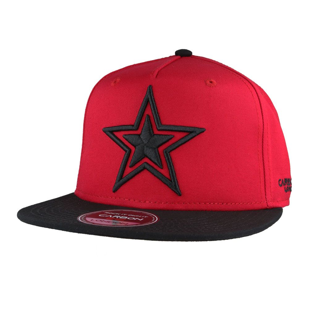 Carbon212 Star Snapback Cap Red