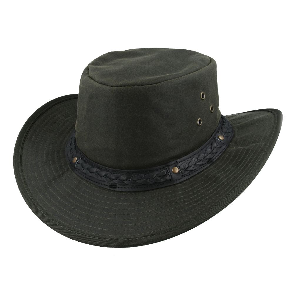 Gladwin Bond Aussie Bush Style Western Outback Waxed Cotton Cowboy Hat