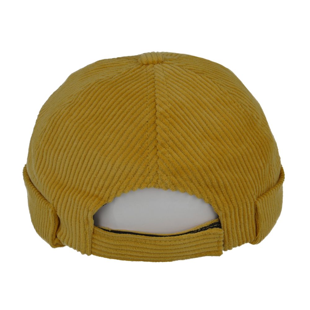 Carbon212 Corduroy Rolled Cuff Retro Fashion Brimless Docker Hat