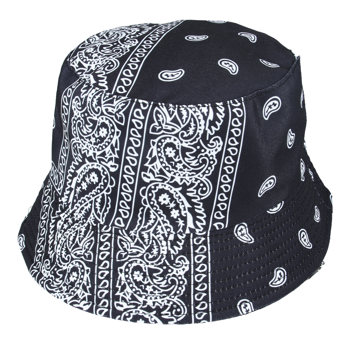 Maz Reversible Paisley Print Pattern Bucket Fisherman Hat