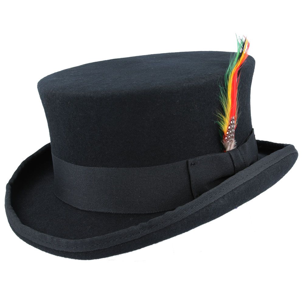 Maz Mid Crown Dressage Equestrian Top Hat, Black