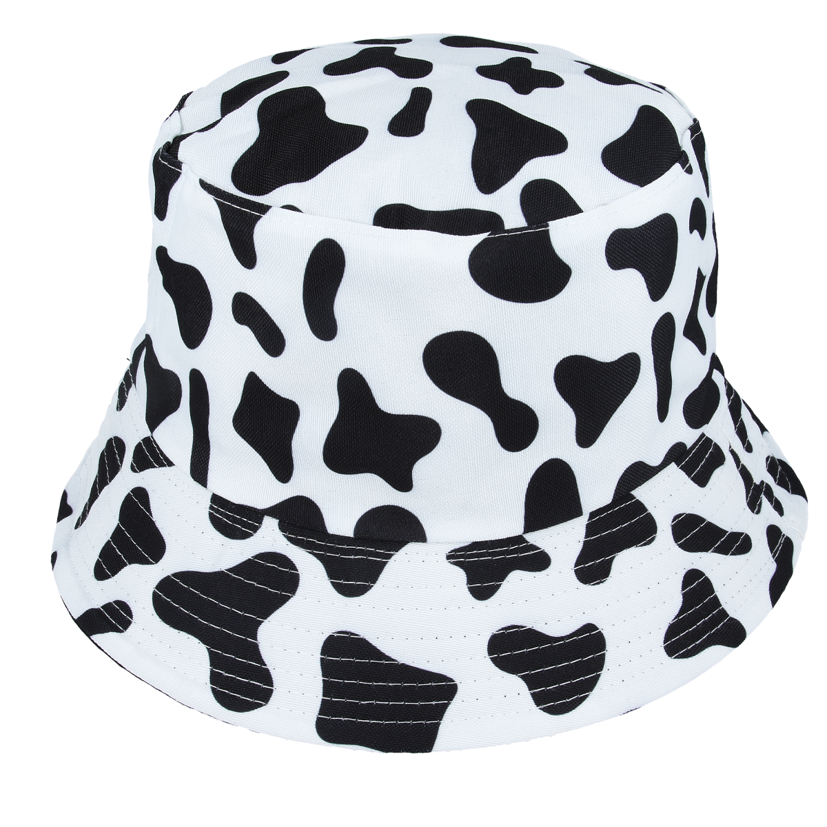Maz Reversible Cow Print Pattern Fisherman Bucket Hat