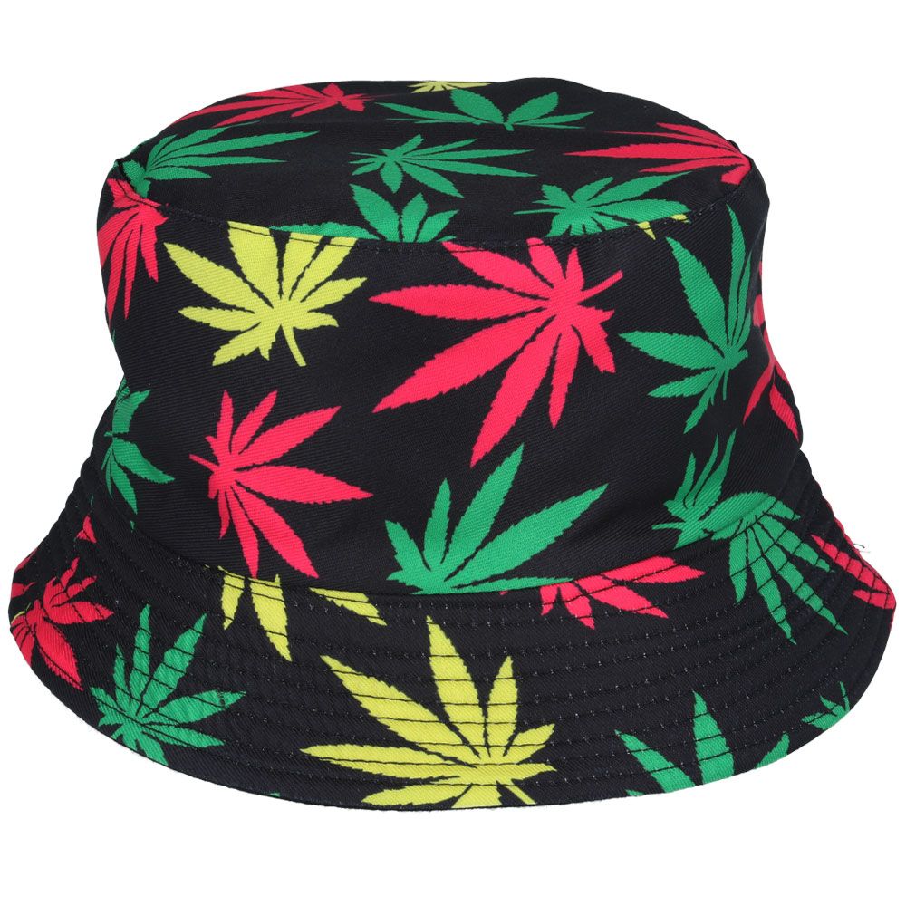 Maz Reversible Green Leaf Fisherman Bucket Hat