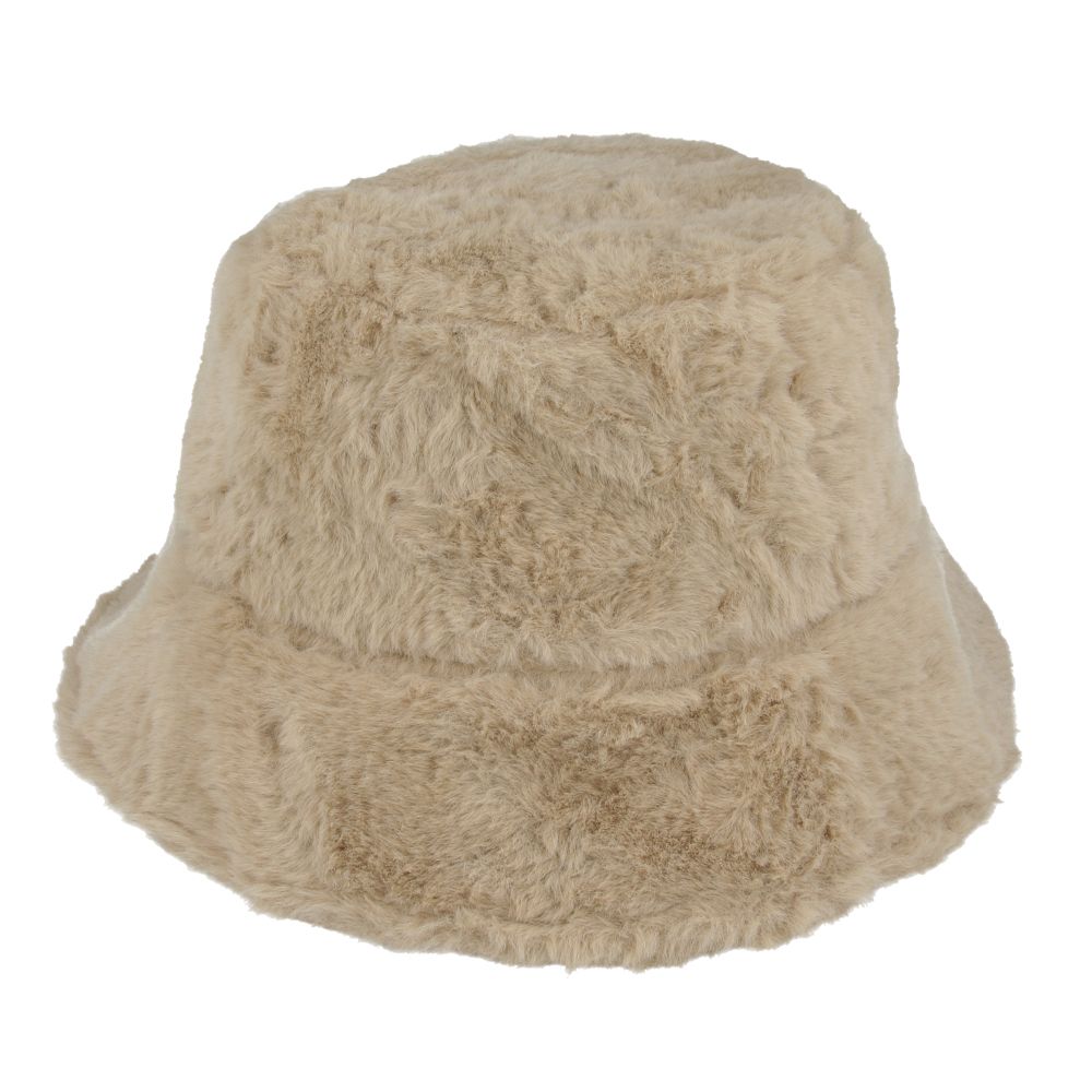 Maz Fluffy Faux Fur Bucket Hat