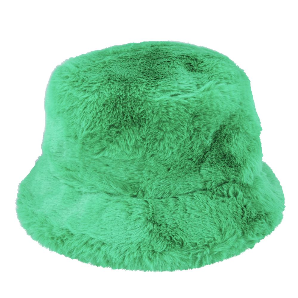 Maz Soft Fluffy Faux Fur Bucket Hat