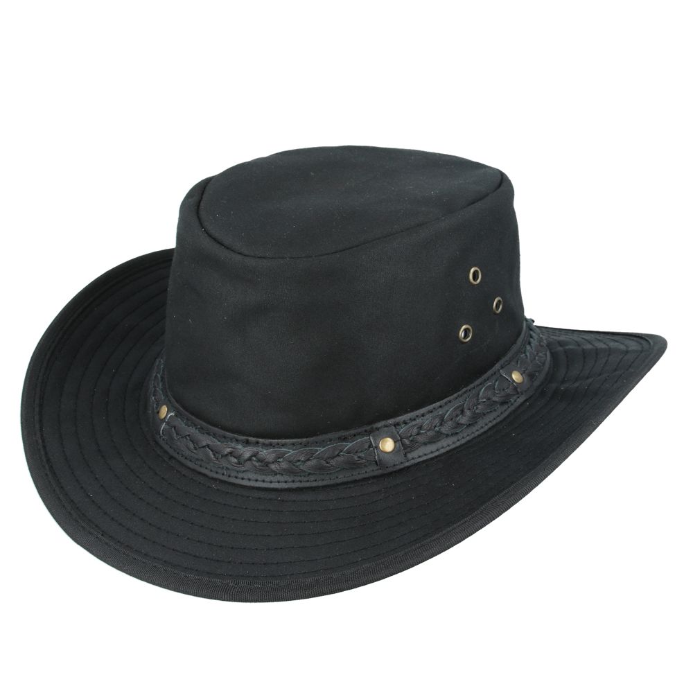 Gladwin Bond Aussie Bush Style Western Outback Waxed Cotton Cowboy Hat