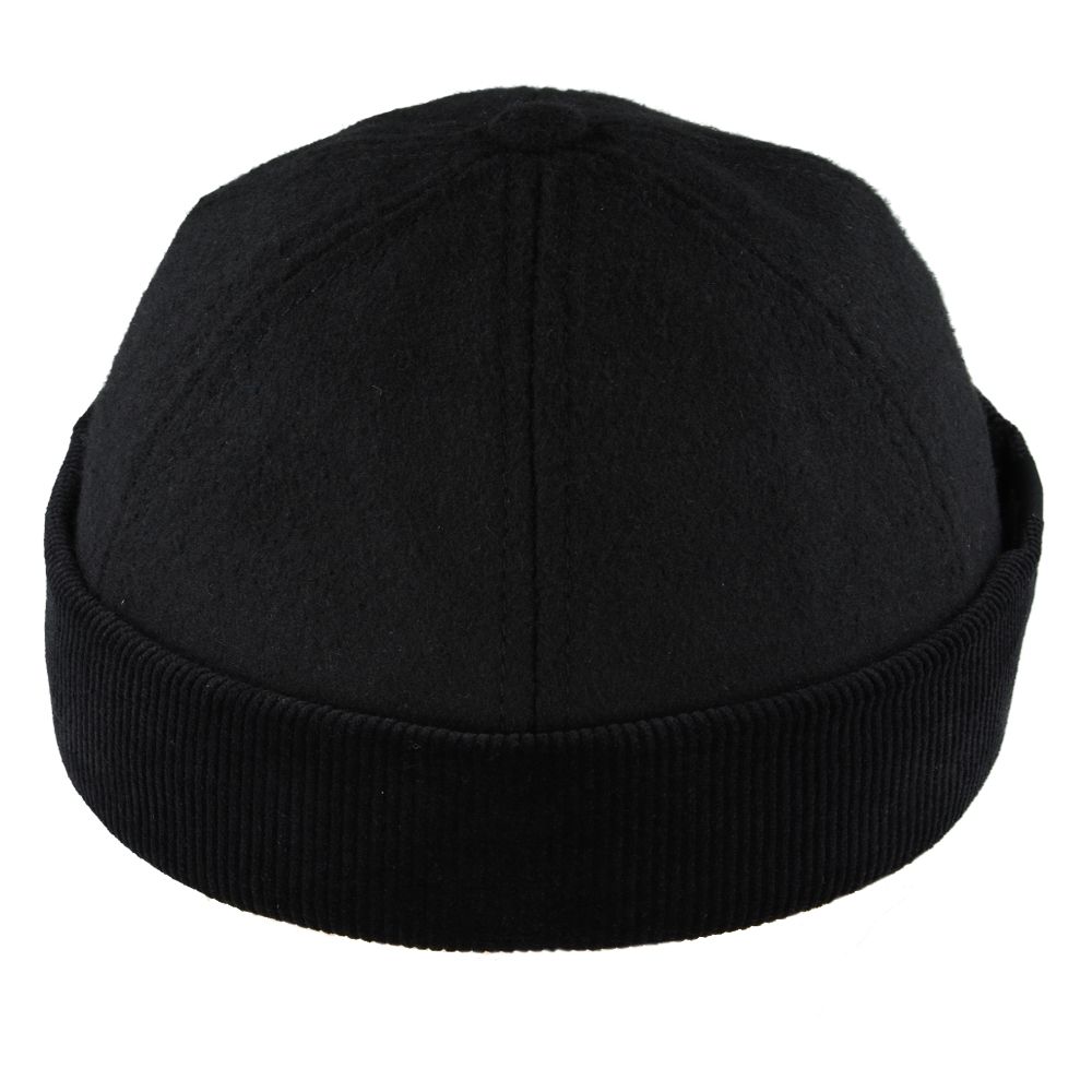 Carbon212 Wool Rolled Cuff Retro Fashion Brimless Docker Hats