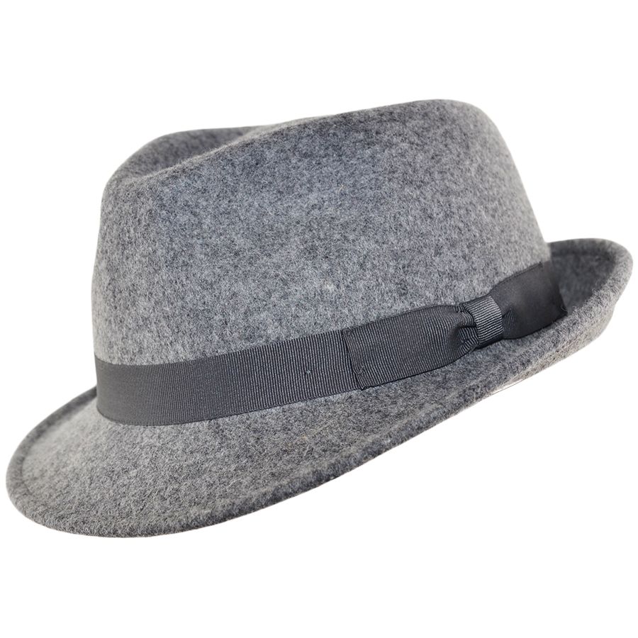 Maz Crushable Felt Trilby Hat, Mix Grey
