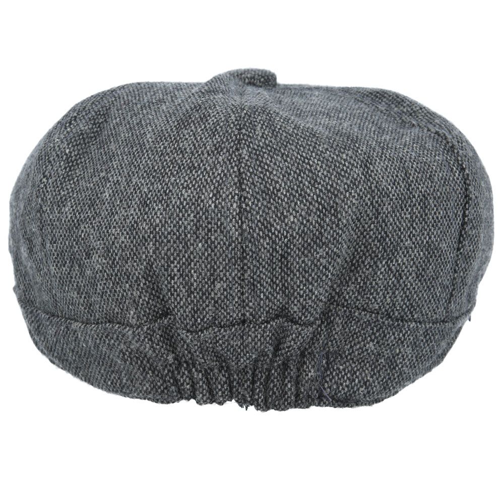 Maz Tweed 8 Panel Newsboy Cap With Elastic At The Back