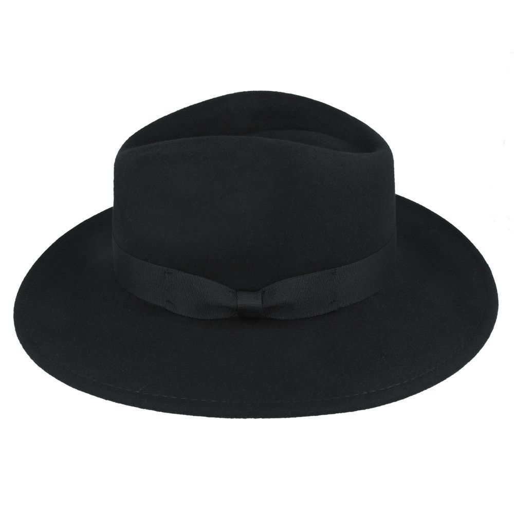 Maz Wide Brim Wool Crushable Fedora Hat