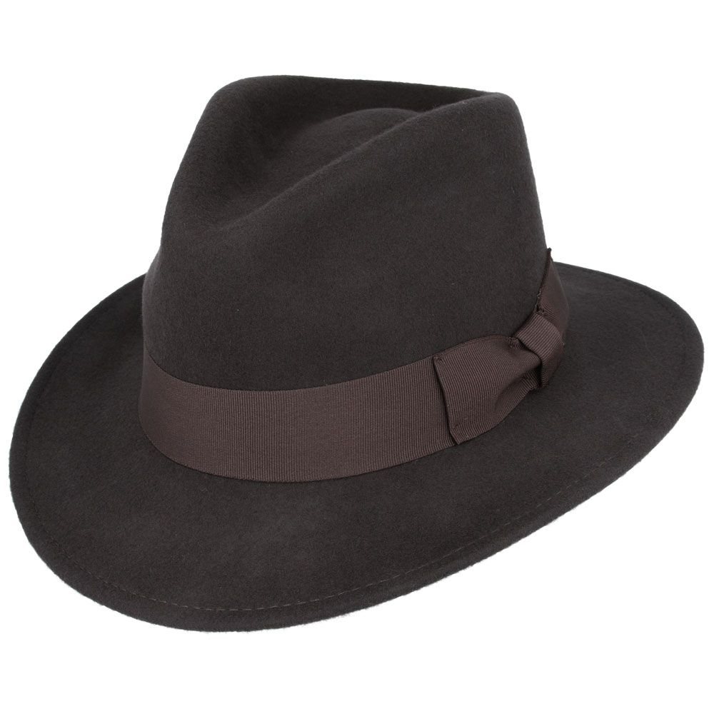 Maz Wool Felt Crushable Fedora Hat