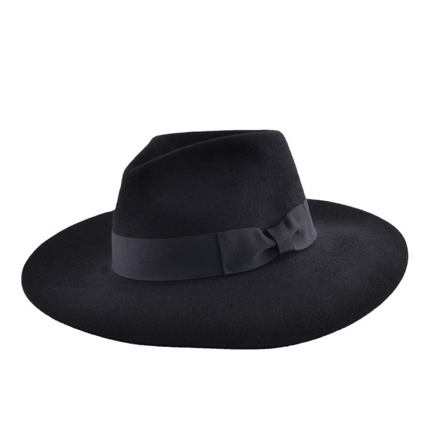 Gladwin Bond Daisy Wide Stiff & Snap Brim Fedora Hat