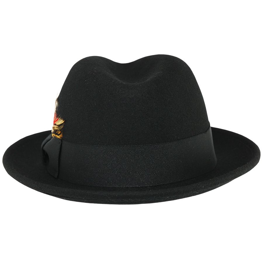 Maz Crushable C-Crown Trilby Hat, Black