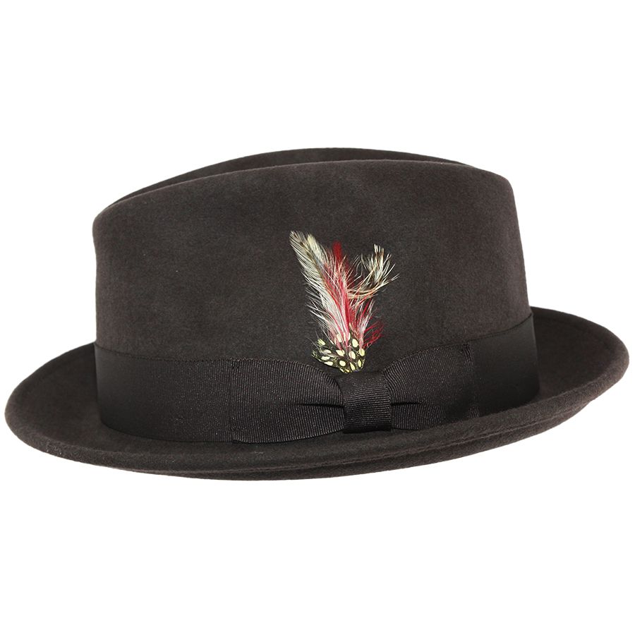 Maz Crushable C-Crown Trilby Hat, Brown