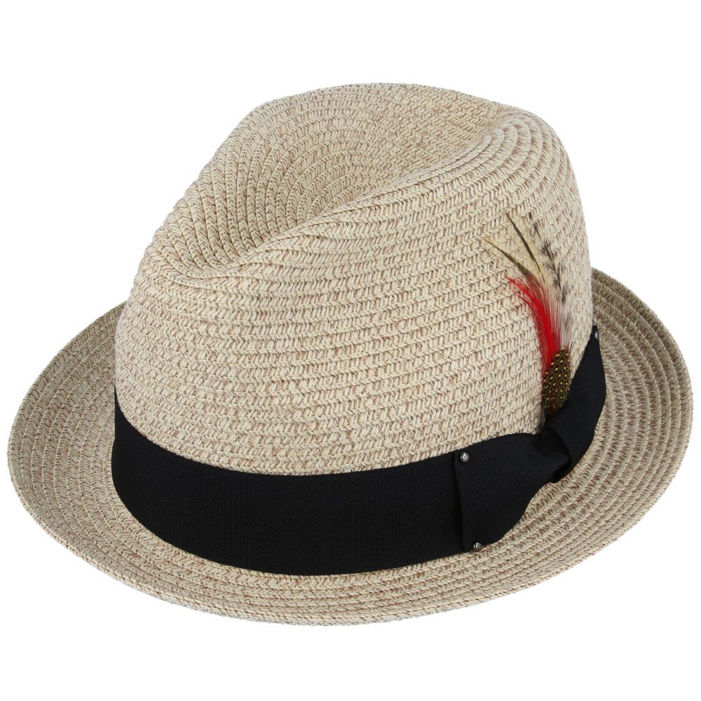 Maz Summer Straw C-Crown Fedora Hat