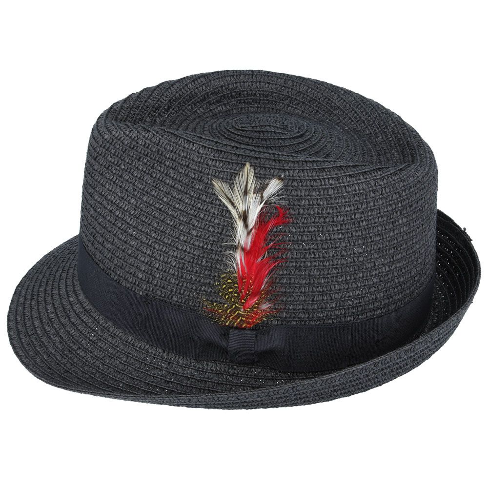 Maz Summer Straw C-Crown Fedora Hat