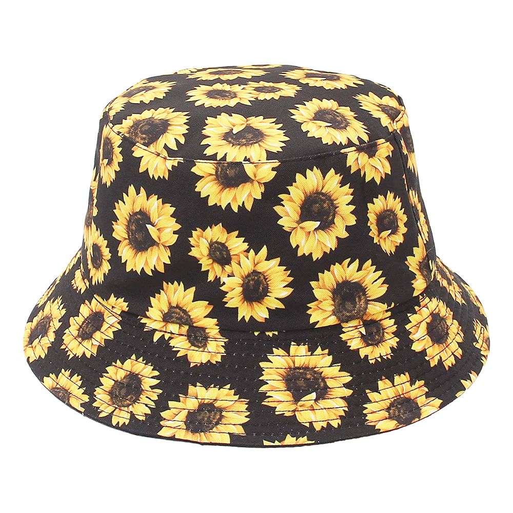 Maz Reversible Sunflower Pattern Fisherman Bucket Hat